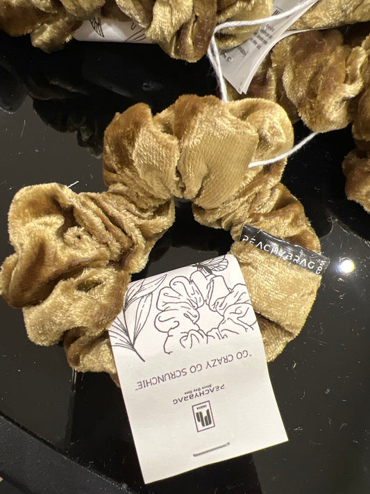 Golden Glaze Velvet Scrunchie