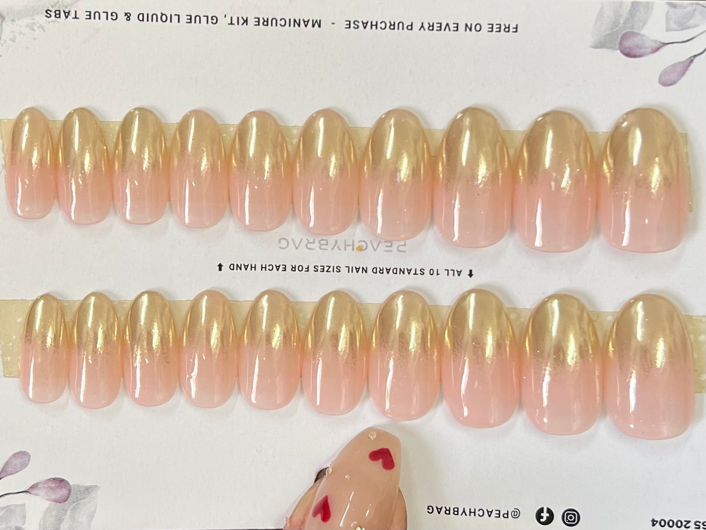 Golden Chrome Ombre Nails