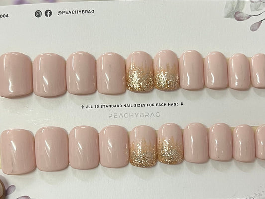 Gold Spark 4Designer Nails