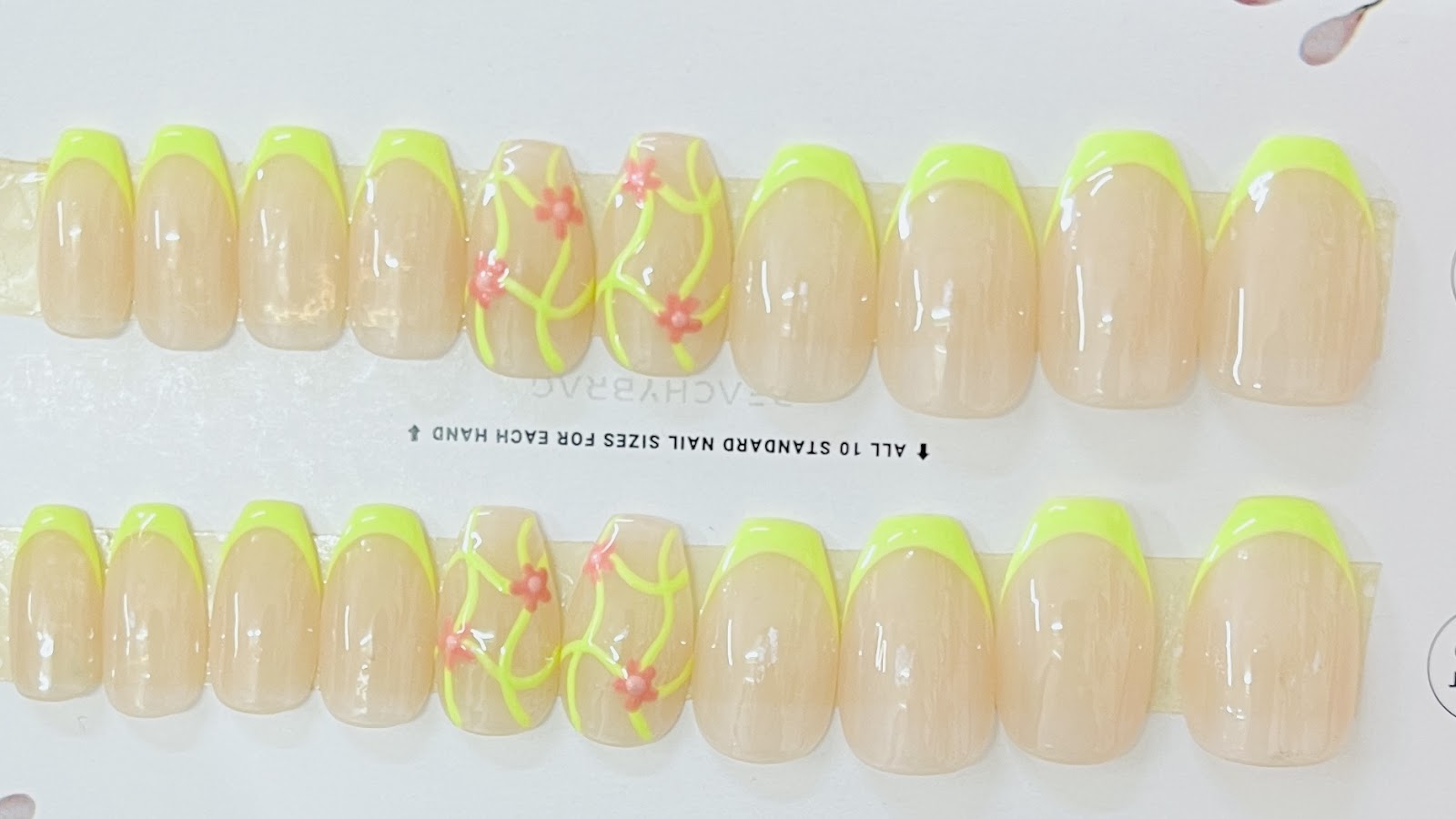 Daisy Drift French NEON Tips