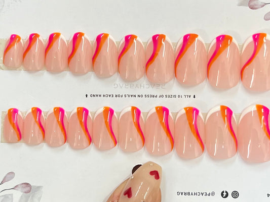 Beach Blaze French Tips