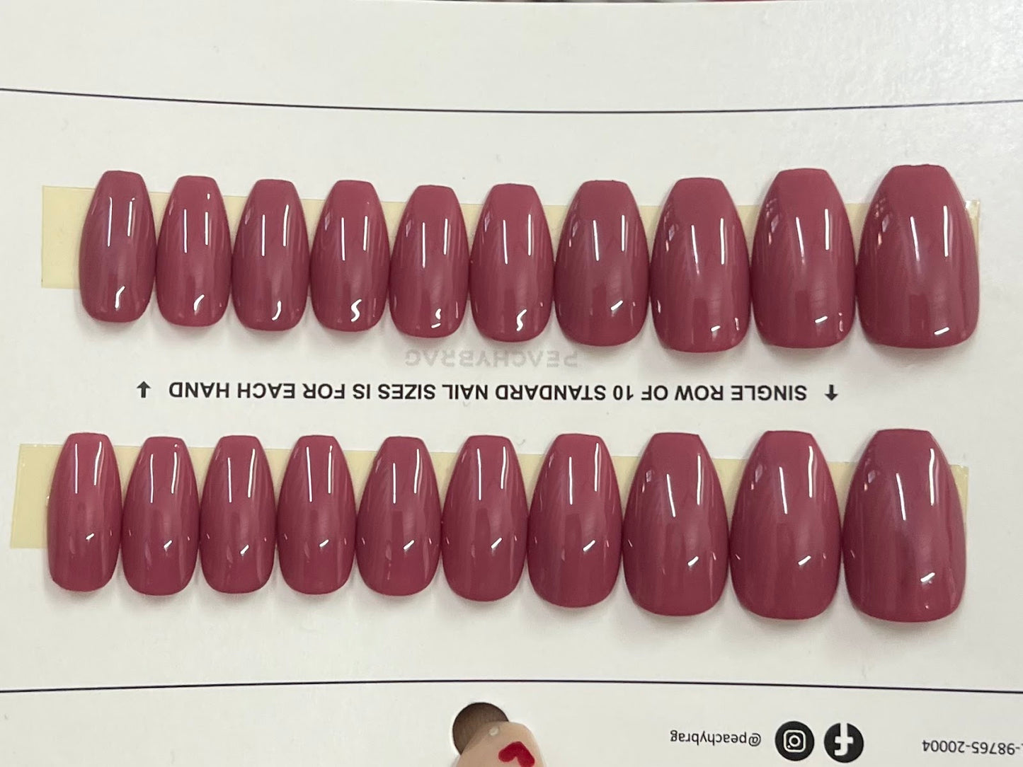 Rose Brown Solid Press Ons