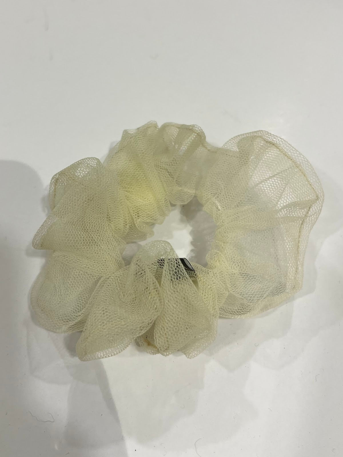 Cream Net Scrunchie