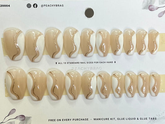 Soft Twirl WHITE Nails