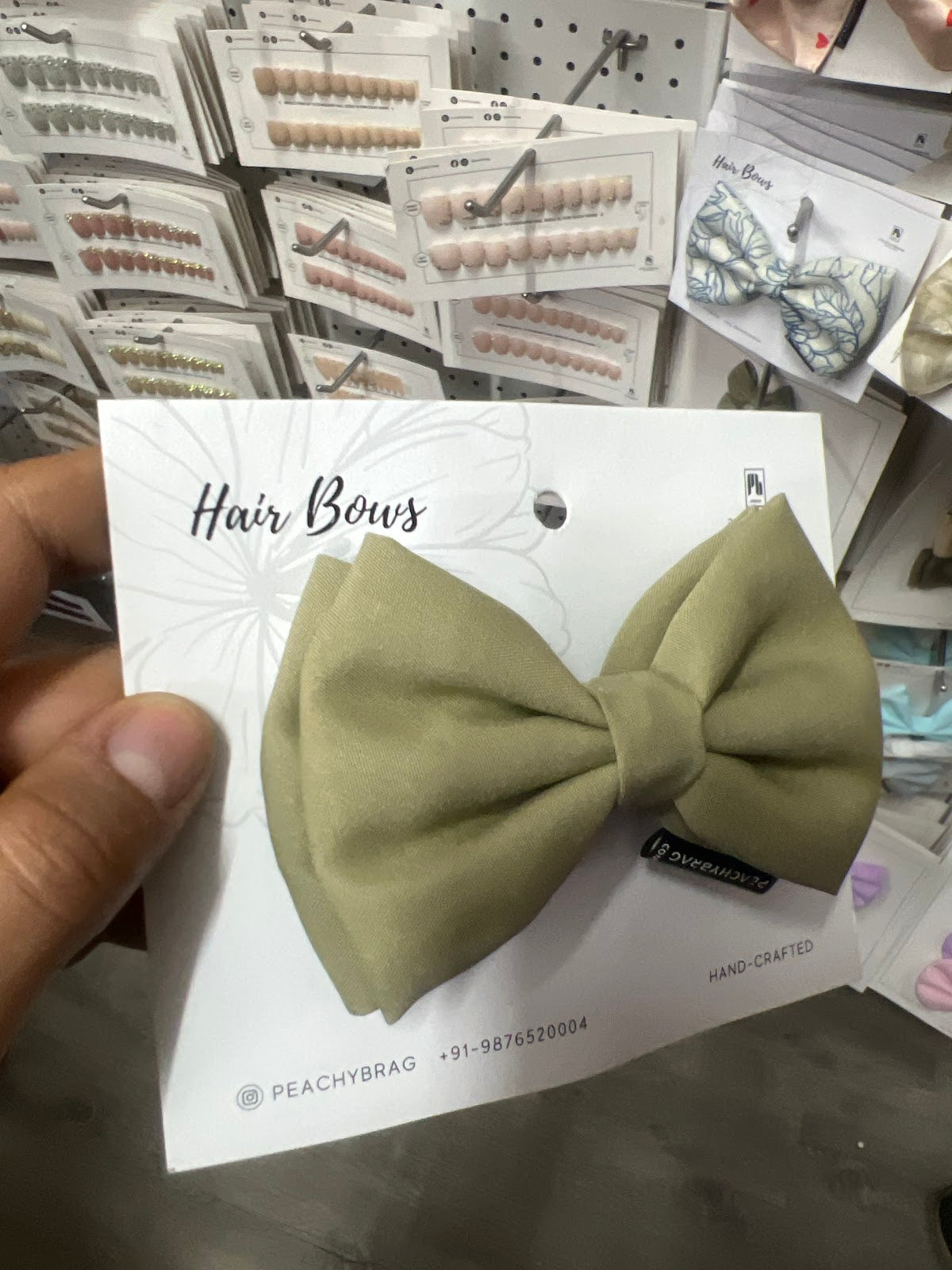 Muted Green Dual HairBow