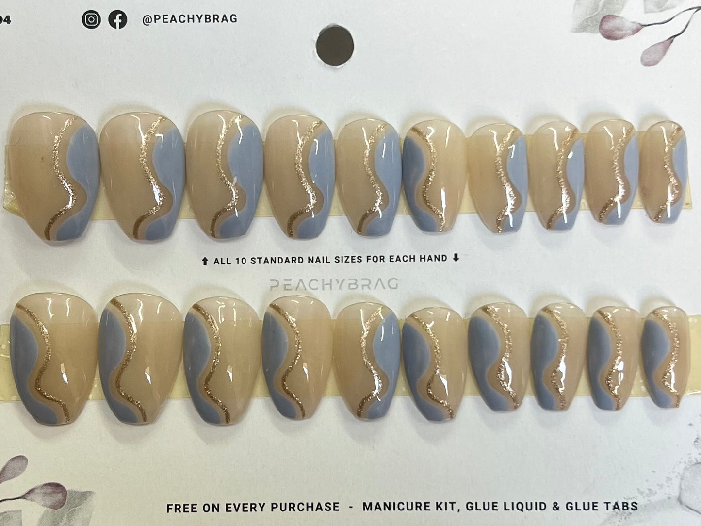 Soft Twirl GREYISH BLUE Nails