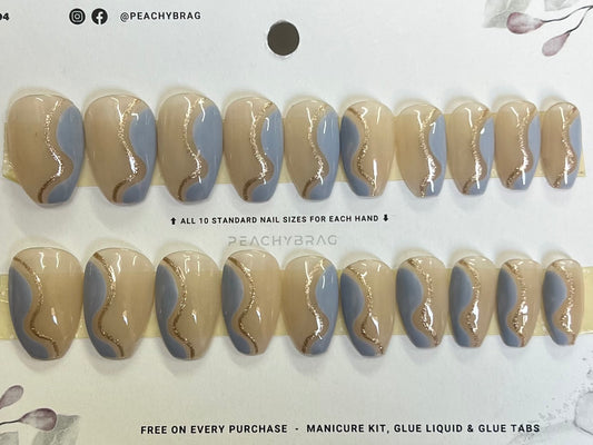 Soft Twirl GREYISH BLUE Nails
