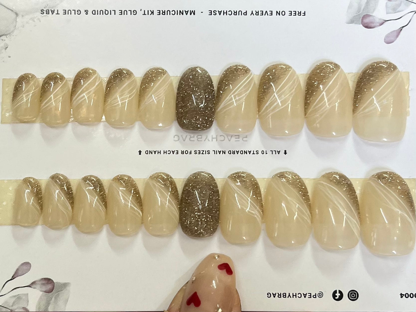 Diamond Silk GOLDEN Nails