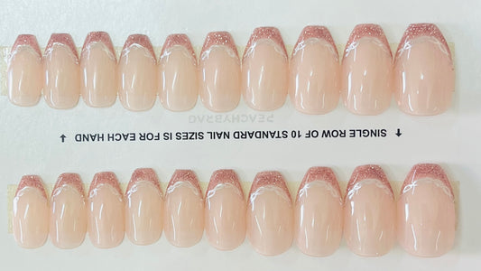 Diamond Lock French PINK Tips