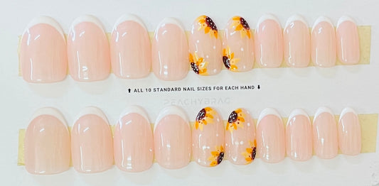Sunflower French Tips