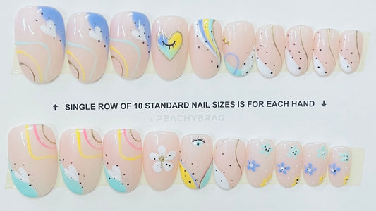 Pastel Picnic Gel Nails