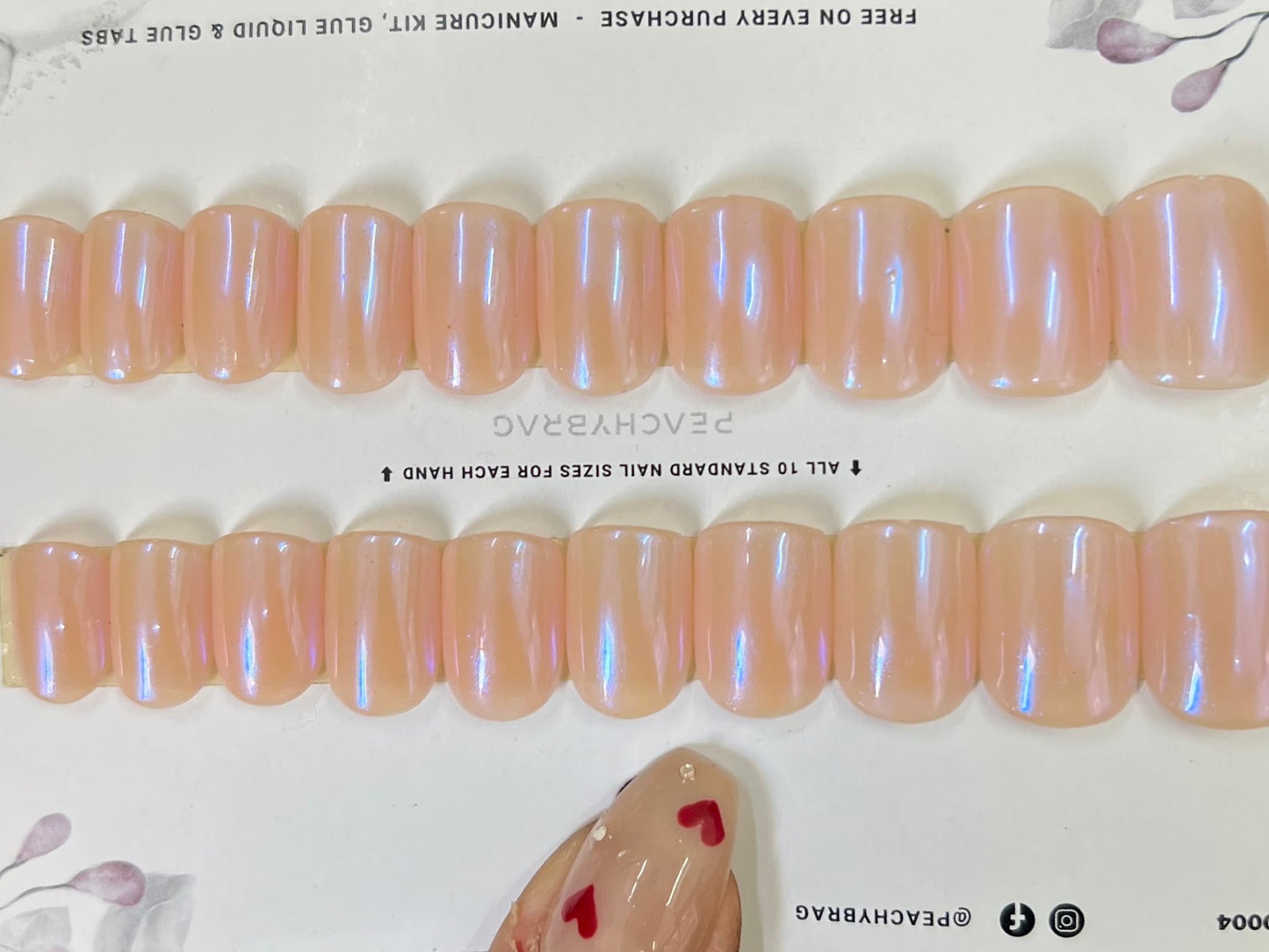 Pink Chrome Press On Nails