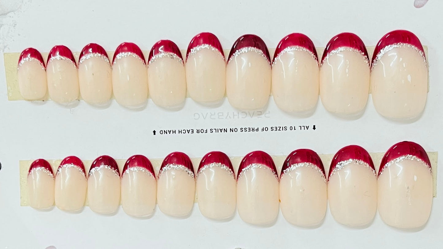 Glitter Line French WINE Tips