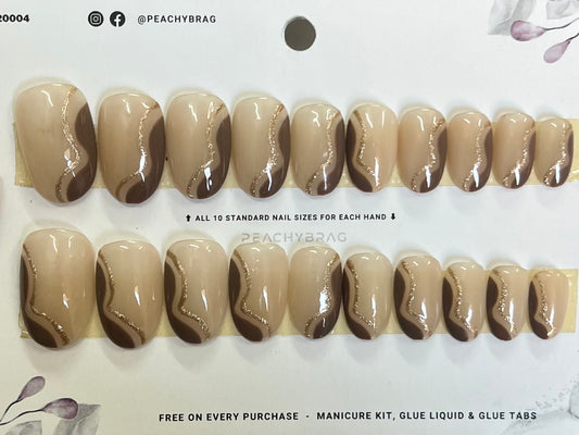Soft Twirl BROWN Nails
