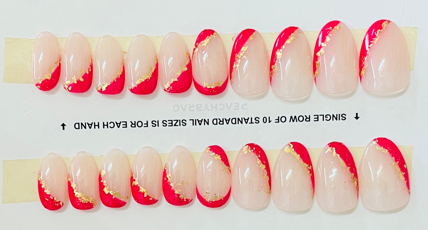 Foil Veil RED Press Ons