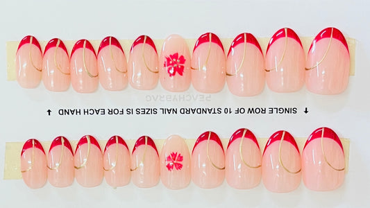 Coral Bloom French Tips