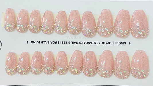 Diamond Cluster PINK Nails