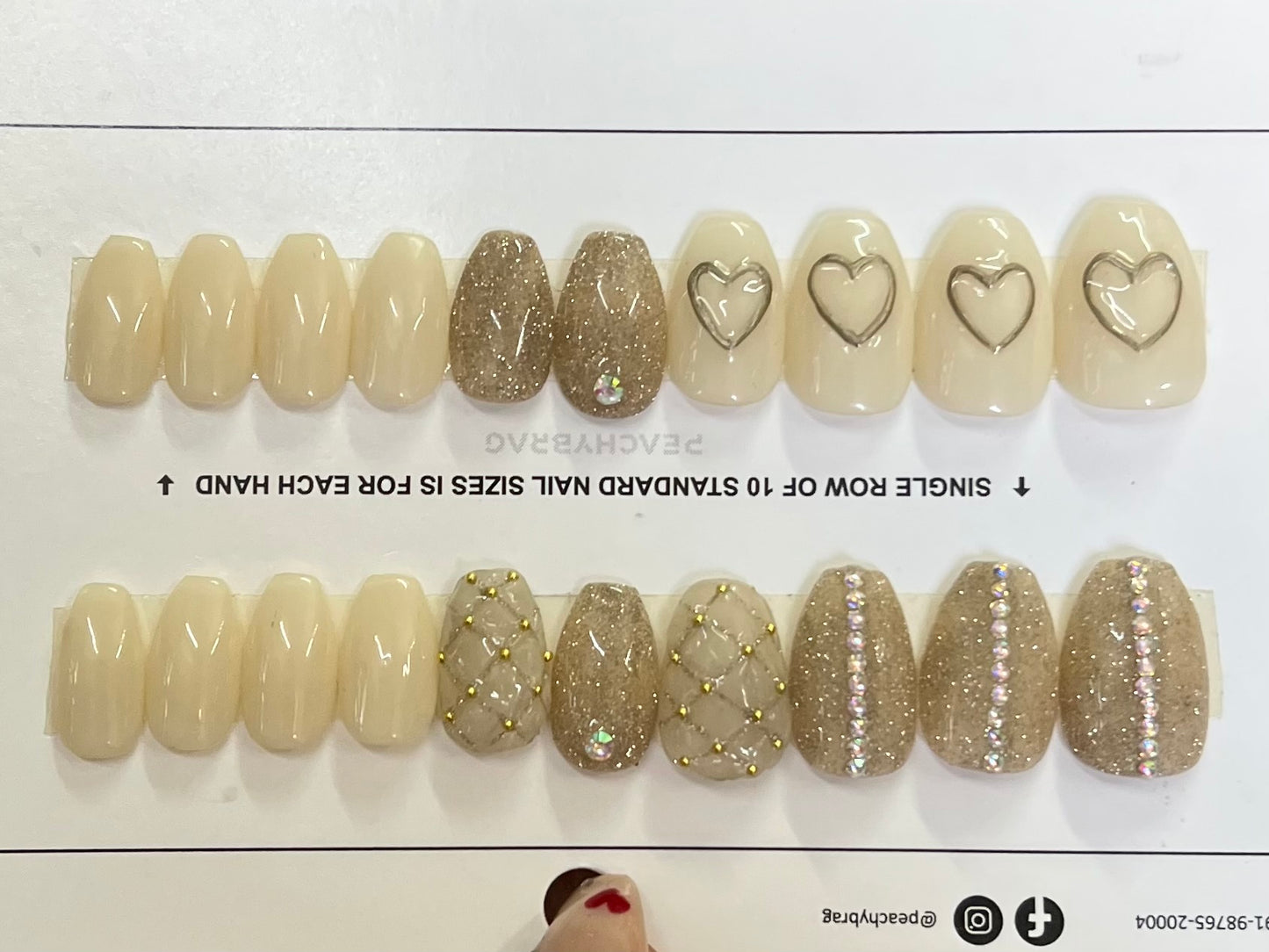 Diamond Love GOLDEN Nails