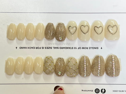 Diamond Love GOLDEN Nails