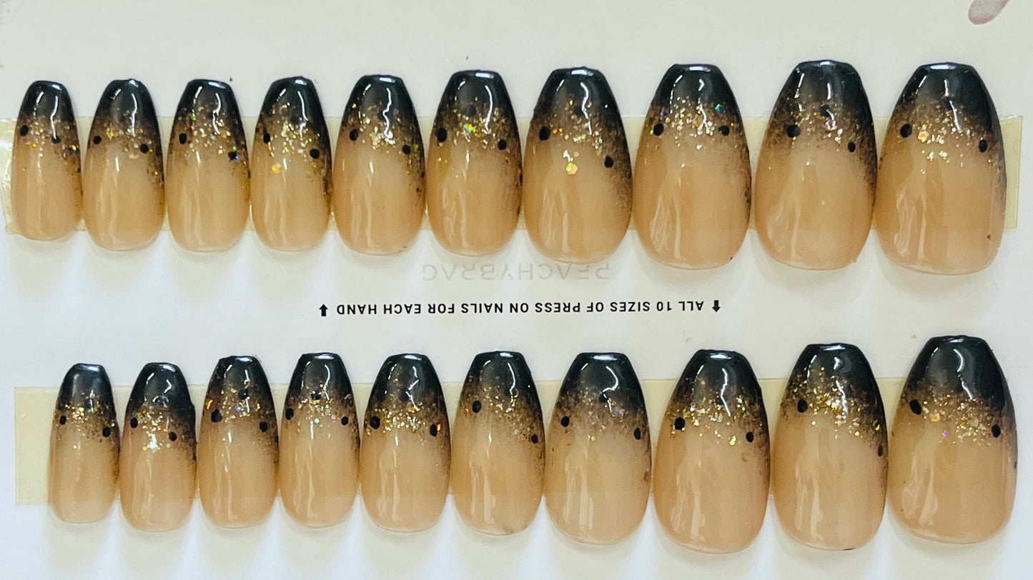 Dazzle Ombre Nails BLACK