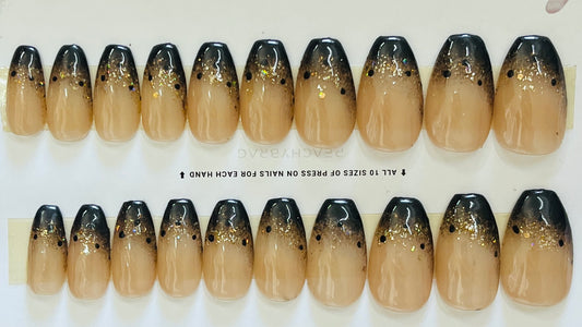 Dazzle Ombre Nails BLACK
