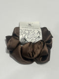 Dark Choco Satin Scrunchie