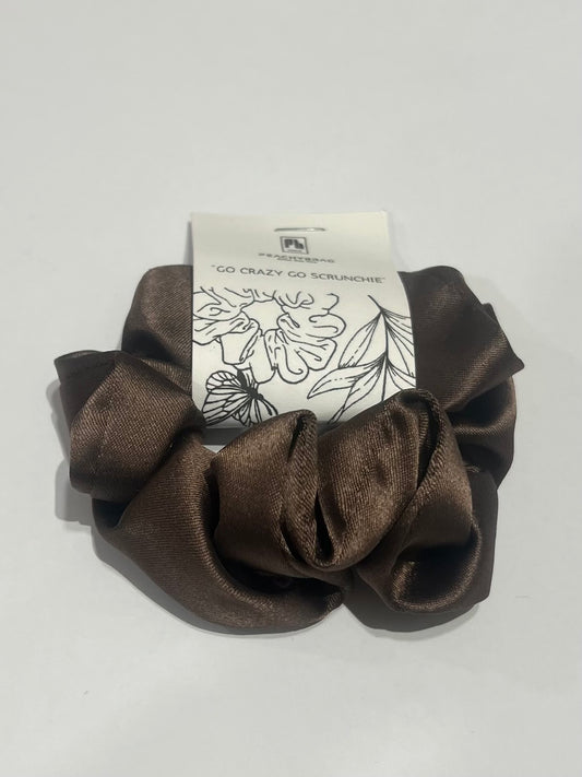 Dark Choco Satin Scrunchie