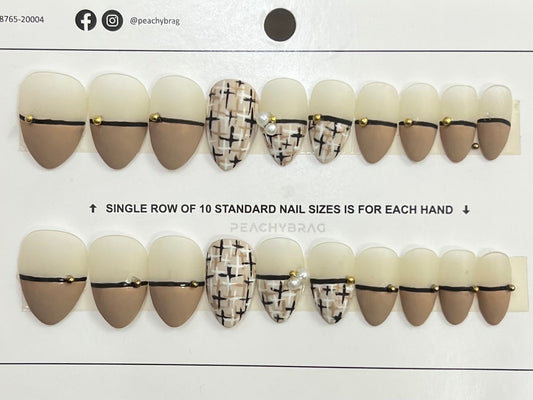 Chic Check Press On Nails