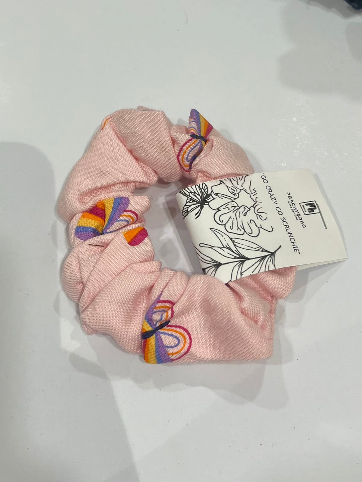 Rainbow Fly Scrunchie