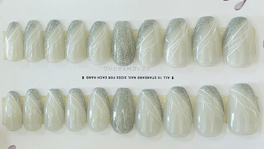 Diamond Silk GREY Nails