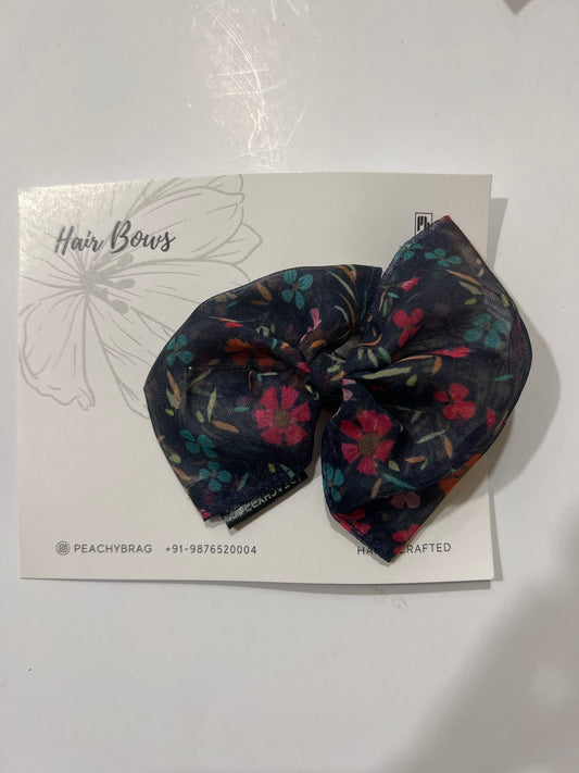 Blue Blossom Classic HairBow