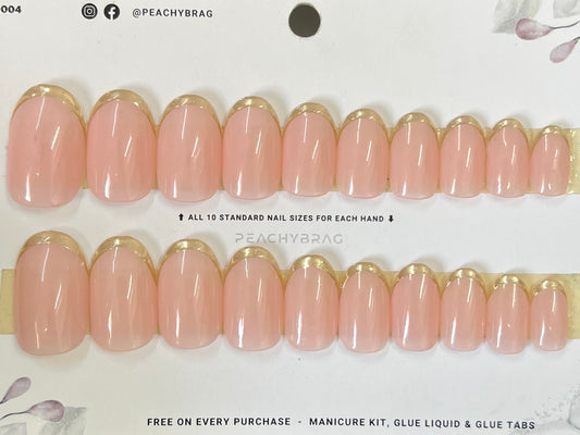 Golden Chrome French Tips PINK