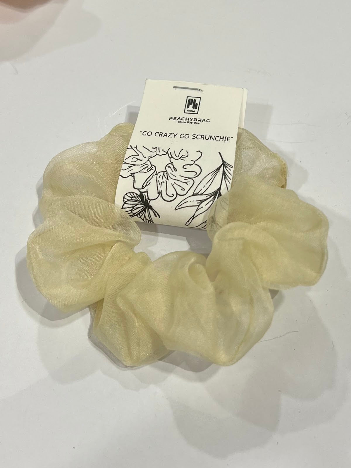 Cream Organza Scrunchie