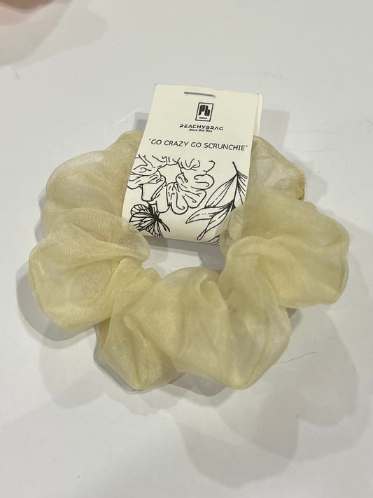 Cream Organza Scrunchie