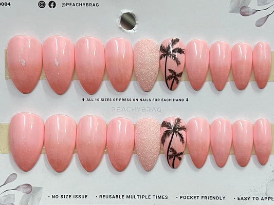 Pink Lagoon Press Ons