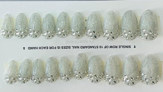 Diamond Cluster GREY Nails