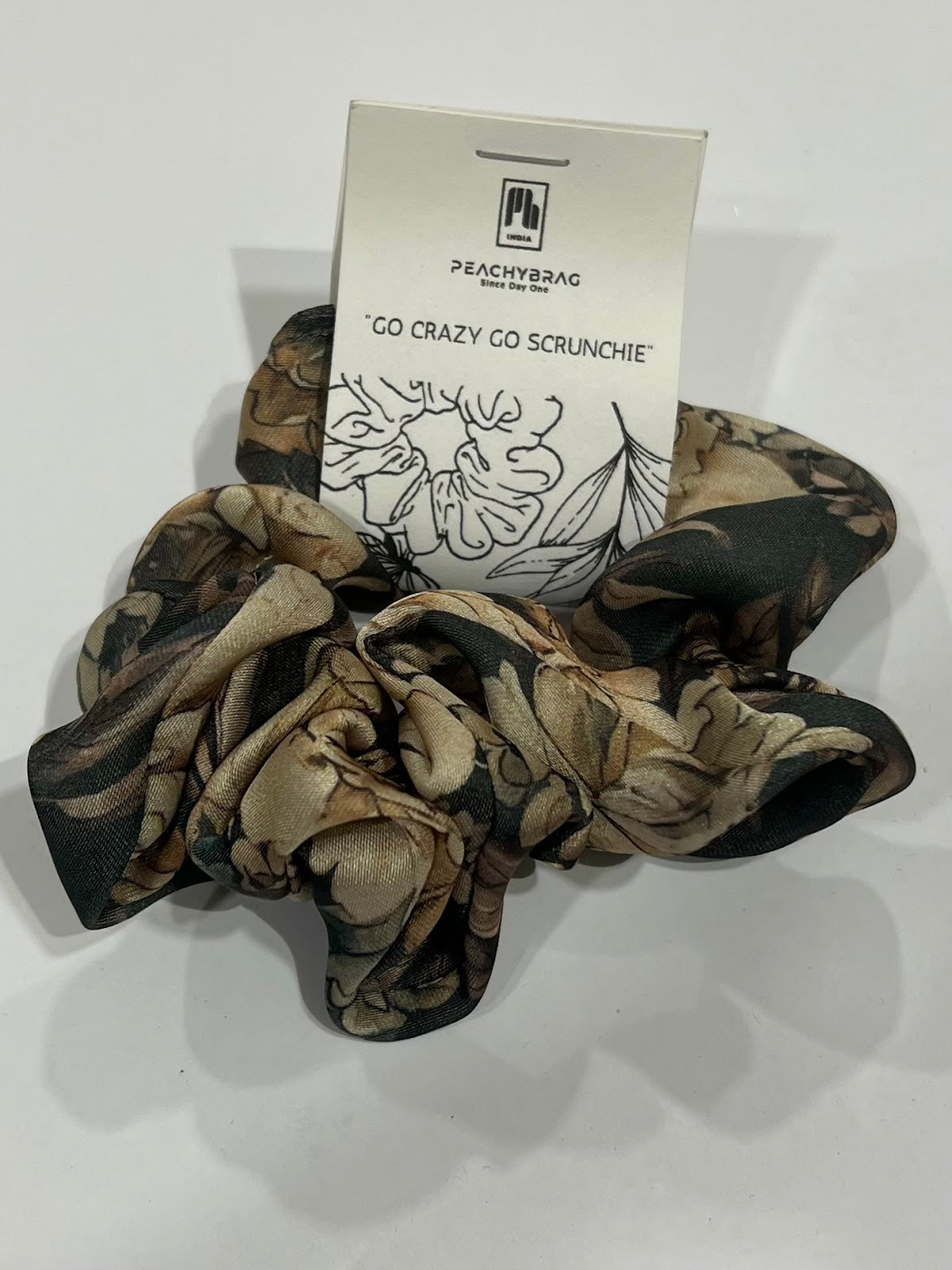 Olive Bloom Scrunchie