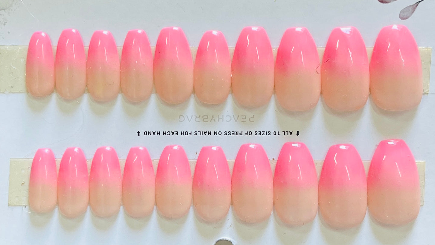 Barbie Blush Ombre Nails