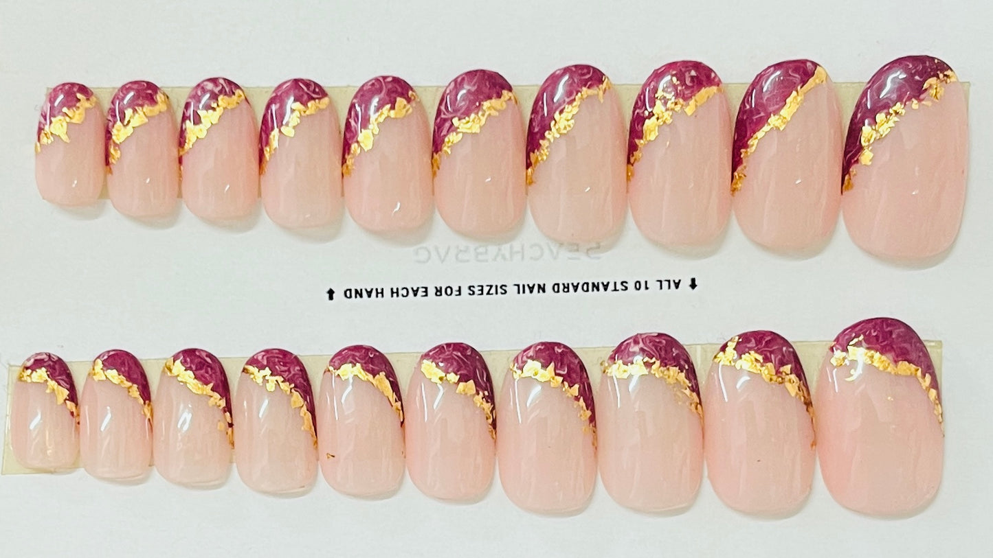 Foil Veil PURPLE Press Ons