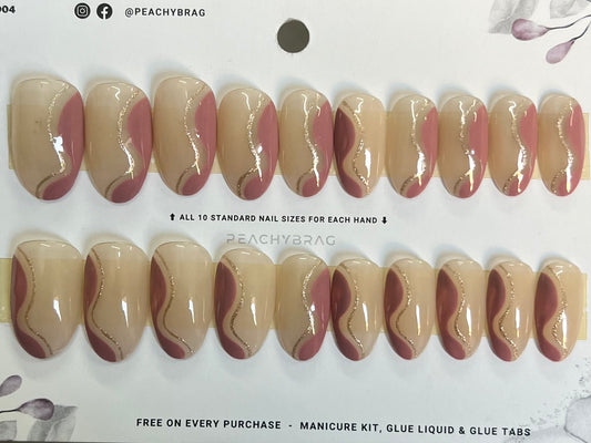 Soft Twirl NUDE PINK Nails