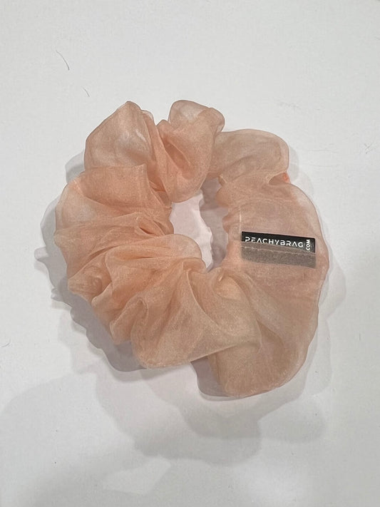 Pink Organza Scrunchie