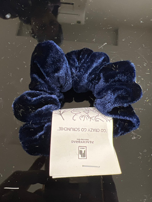 Blue Glaze Velvet Scrunchie