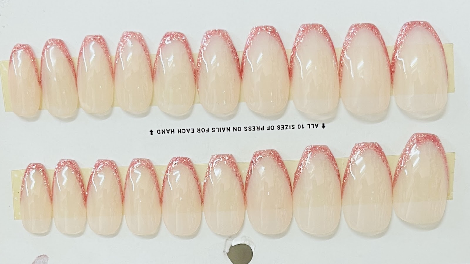 Glitter French PINK Tips