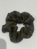 Olive Green Satin Scrunchie