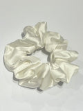White Satin Scrunchie