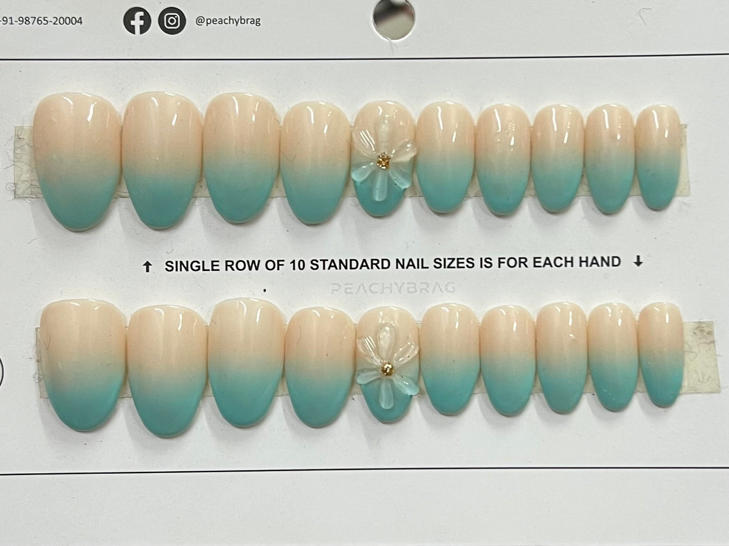 Beachy Bloom Gel Nails