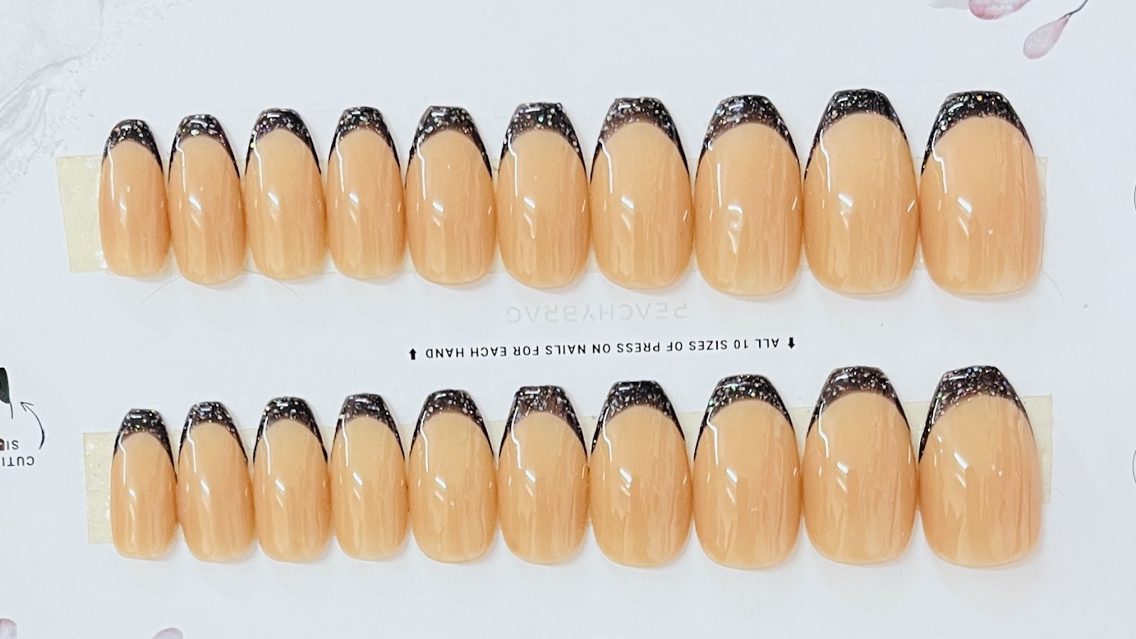 Glitter French BLACK Tips