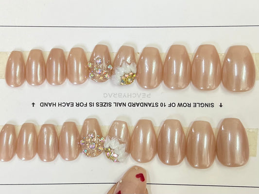 Hailey Luxe BROWN Chrome Nails