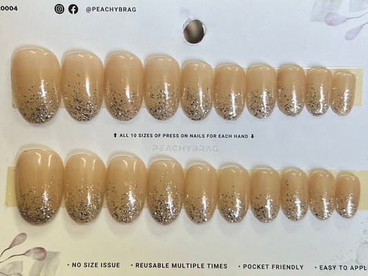 Shimmer Shine BROWN Press Ons