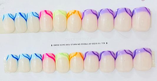 Twirl Colorful French Tips